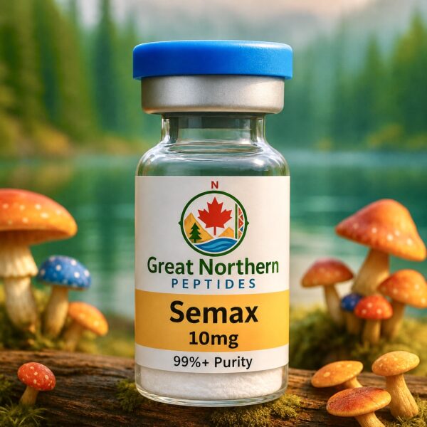 Buy Semax peptide in Canada – Great Northern Peptides 10 mg vial for focus, mood, and cognitive support.