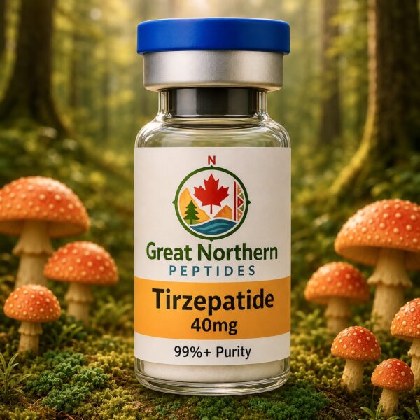 Buy Tirzepatide peptide in Canada – Great Northern Peptides 40 mg vial for weight loss and metabolism support.