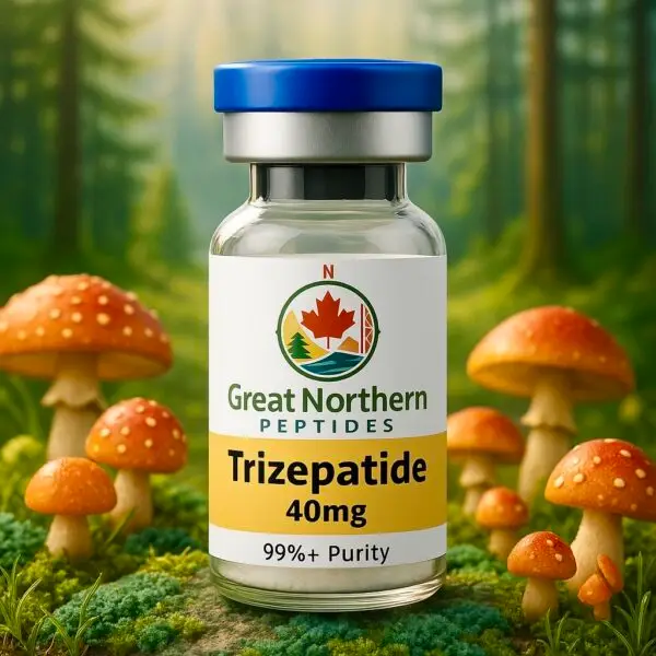 Buy Tirzepatide peptide in Canada – Great Northern Peptides 40 mg vial for weight loss and metabolism support.