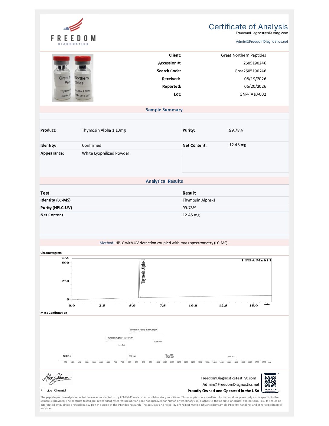 Thymosin Alpha 1 10mg Thymosin Alpha-1 10mg