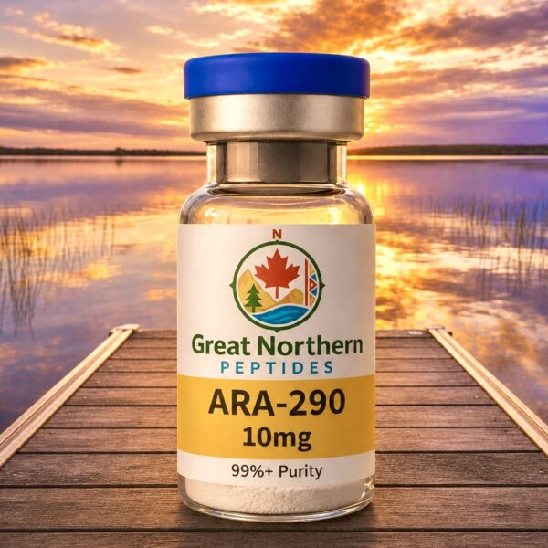 ARA-290 10mg peptide vial by Great Northern Peptides Canada – lab-tested research peptide with 99%+ purity
